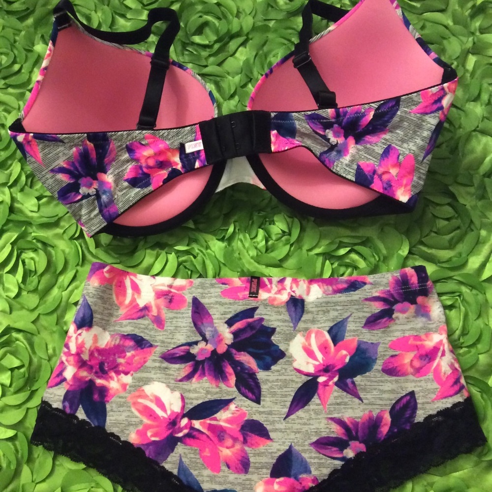 PINK Everywhere Push Up Bra & Boyshort - Picture 2 of 4